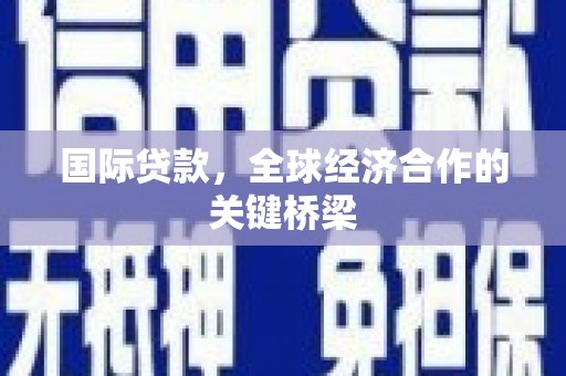巨野国际贷款，全球经济合作的关键桥梁