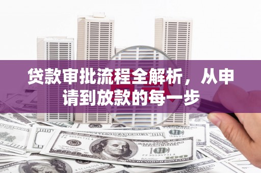 巨野贷款审批流程全解析，从申请到放款的每一步