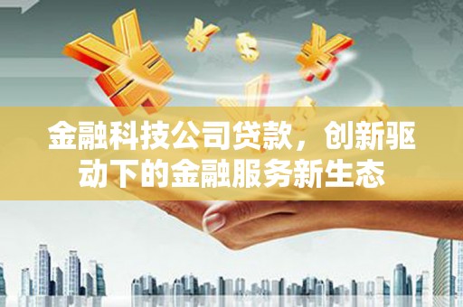 巨野金融科技公司贷款，创新驱动下的金融服务新生态