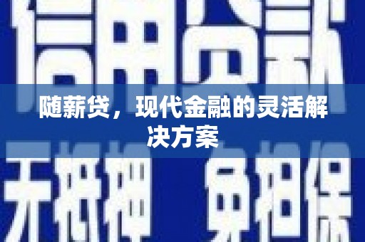 巨野随薪贷，现代金融的灵活解决方案