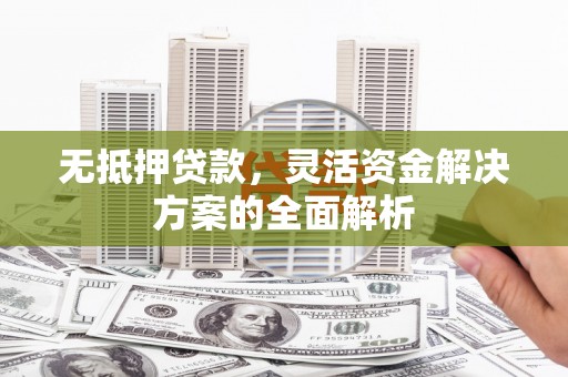 巨野无抵押贷款，灵活资金解决方案的全面解析