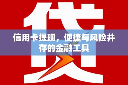 巨野信用卡提现，便捷与风险并存的金融工具