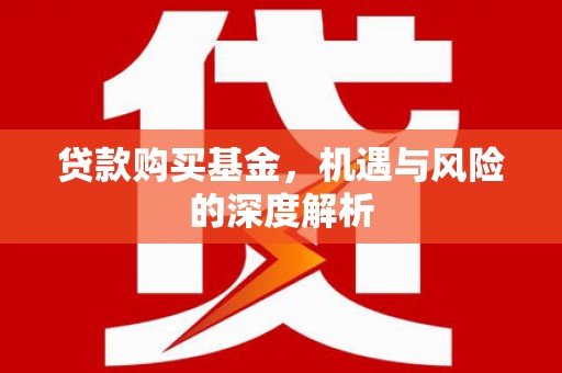 巨野贷款购买基金，机遇与风险的深度解析
