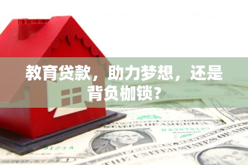 巨野教育贷款，助力梦想，还是背负枷锁？