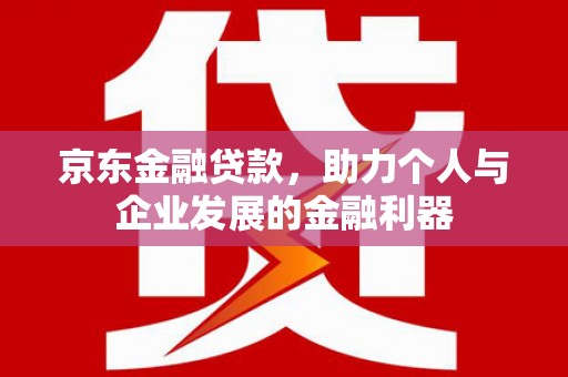巨野京东金融贷款，助力个人与企业发展的金融利器