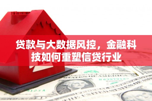 巨野贷款与大数据风控，金融科技如何重塑信贷行业