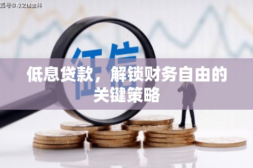 巨野低息贷款，解锁财务自由的关键策略