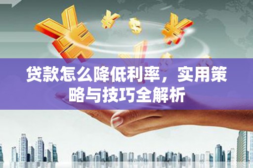 巨野贷款怎么降低利率，实用策略与技巧全解析