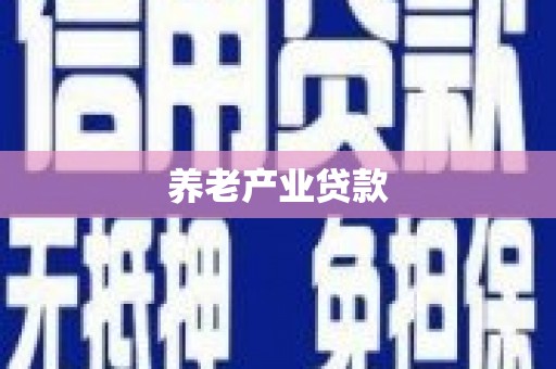 巨野养老产业贷款