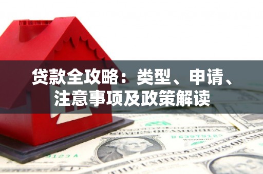 巨野贷款全攻略：类型、申请、注意事项及政策解读